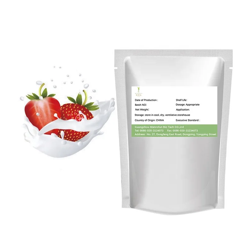 Wholesale Strawberry Fruit Flavor Powder Food For Juice Ice Cream Drink Powder