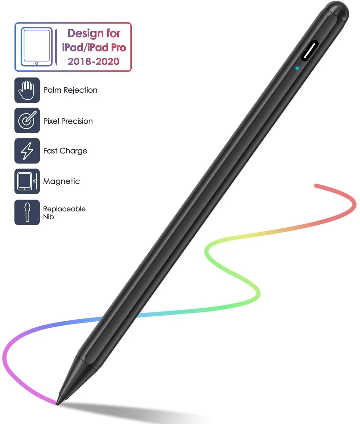 Capacitive Pencil Apple Original Smart Stylus Pencil for Apple iPad with Palm Rejection