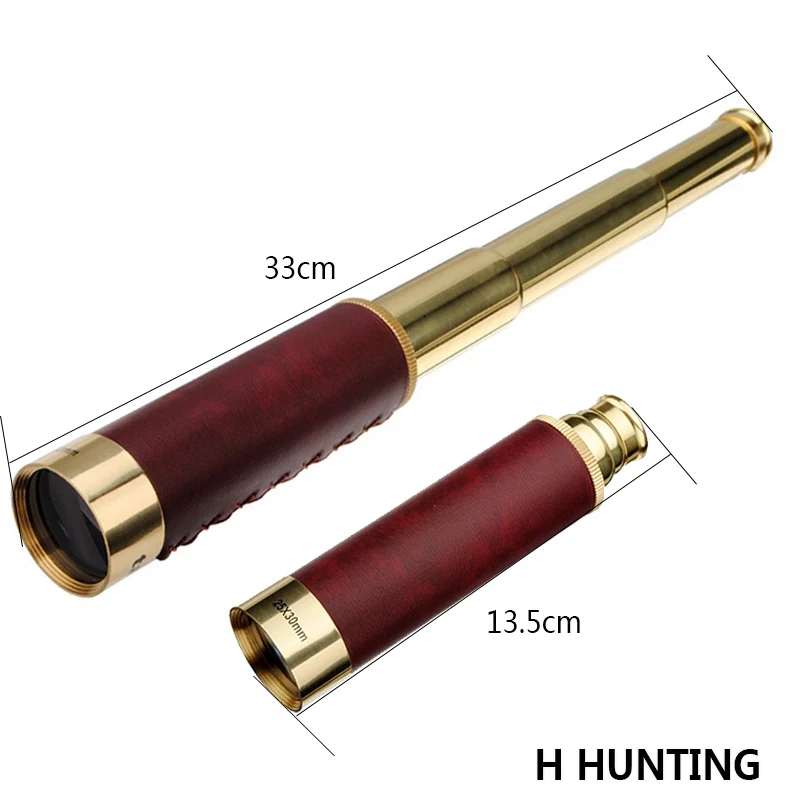 Охотничья оптика 25x30 HD монокулярный телескоп морская латунь Spyglass Морской Открытый