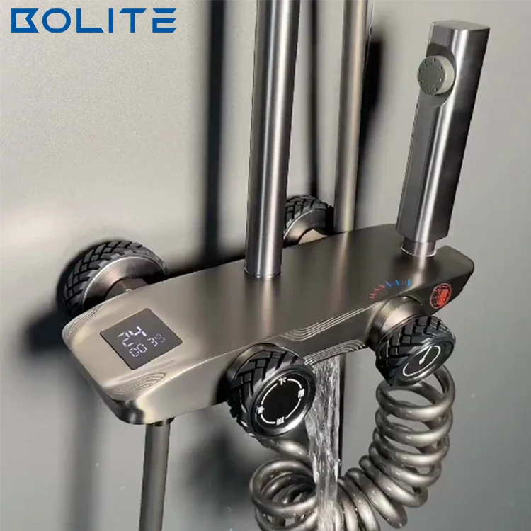 Manufacturer Customized New Designer Multifunctional Piano Key Digital Shower Faucet Set