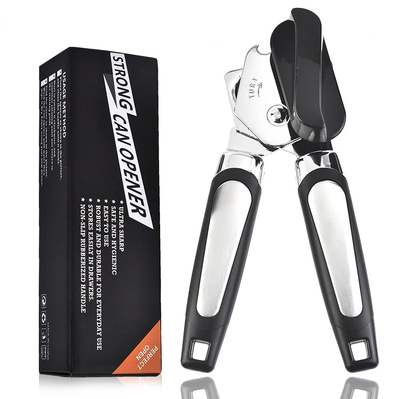 New Multifunctional 3 In 1 Non Slip Handle Heavy Duty Openning Tool Stainless Steel Manual Jar Opener