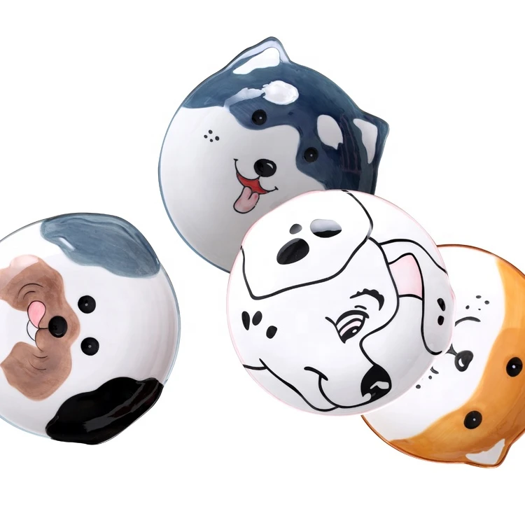 8 дюймов фарфор стильная мультяшная собака мопс тема чаши для фруктов закуски лапша приправы гарниров мороженое красивый дизайн