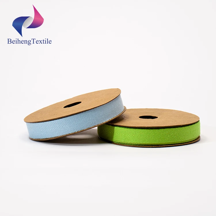 Logo Print Acceptable Double Face Twill  Cotton Webbing Fabric Ribbon Tape