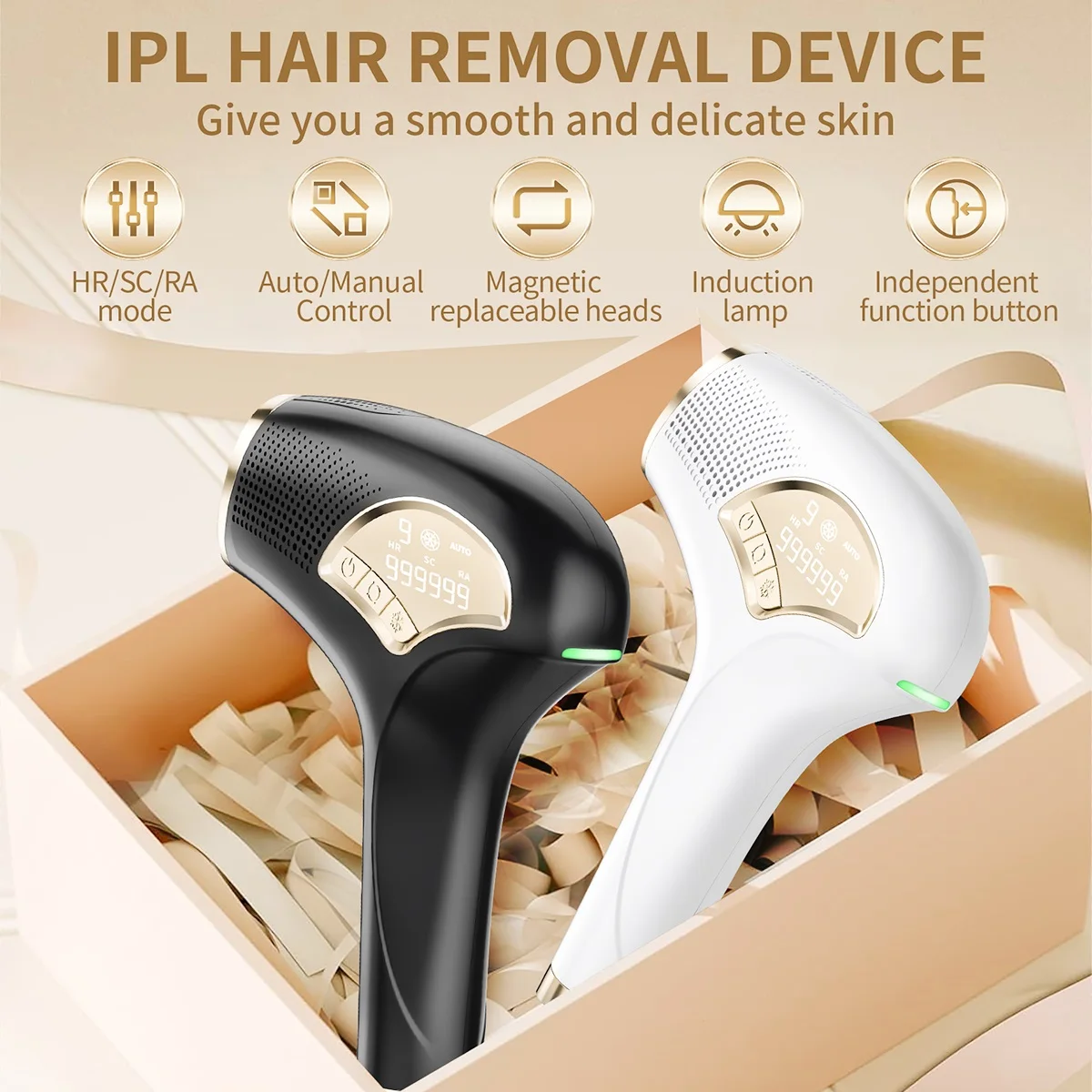 Home Beauty SPA 9-speed Skin Rejuvenation/Acne Removal/ Freezing Point Hair Removal Beauty Equipment IPL Laser Hair Removal