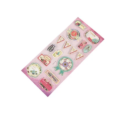 Kawaii Anime 3d bubble stickers Kindergarten reward stickers paper toy factory car flower puffy sticker for kids