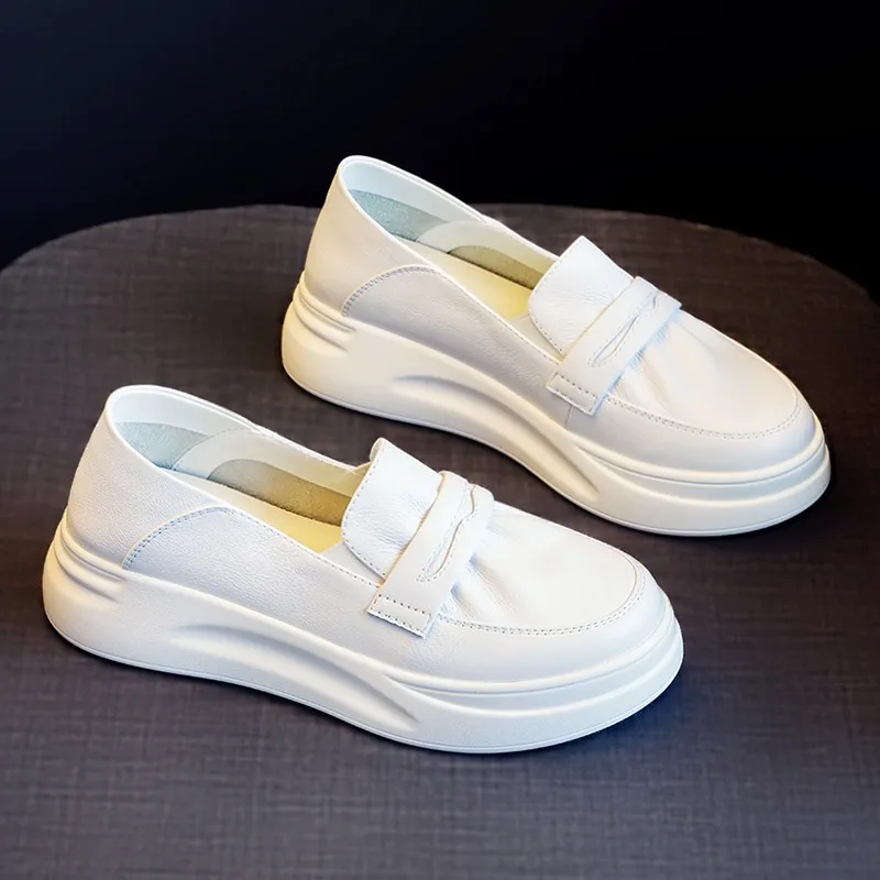 women white slip on mary jane genuine leather sneakers