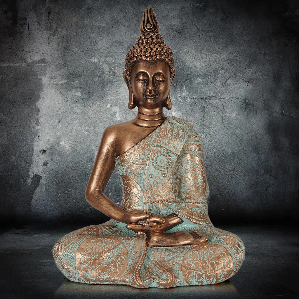 Southeast Asian Restaurant Living Room Meditation Buddha Statue Decoration Resin Thai Buddha Statue