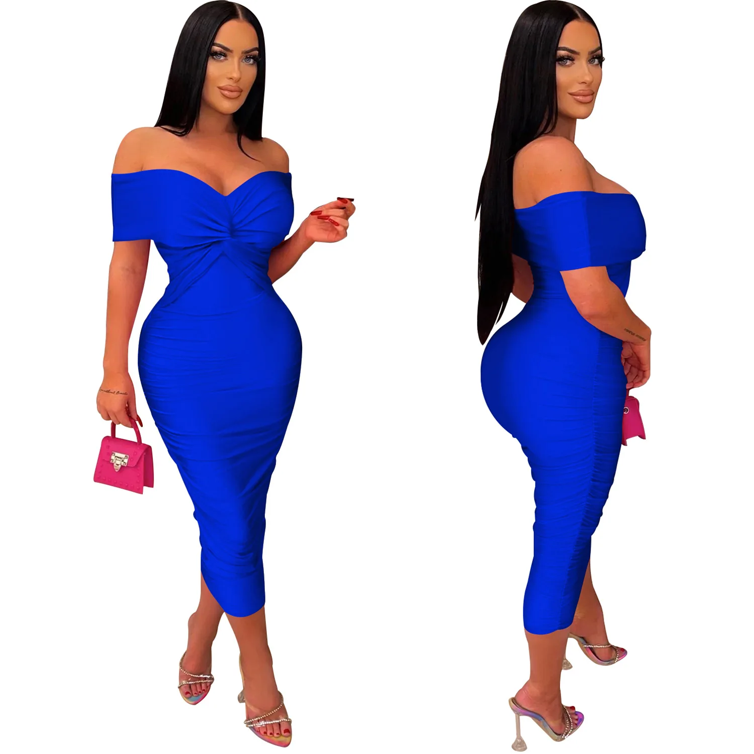 High Quality Summer Party Dress 2024 Elegant Wedding Dresses Strapless Pleated Bodycon White Mini Cocktail Dresses Formal