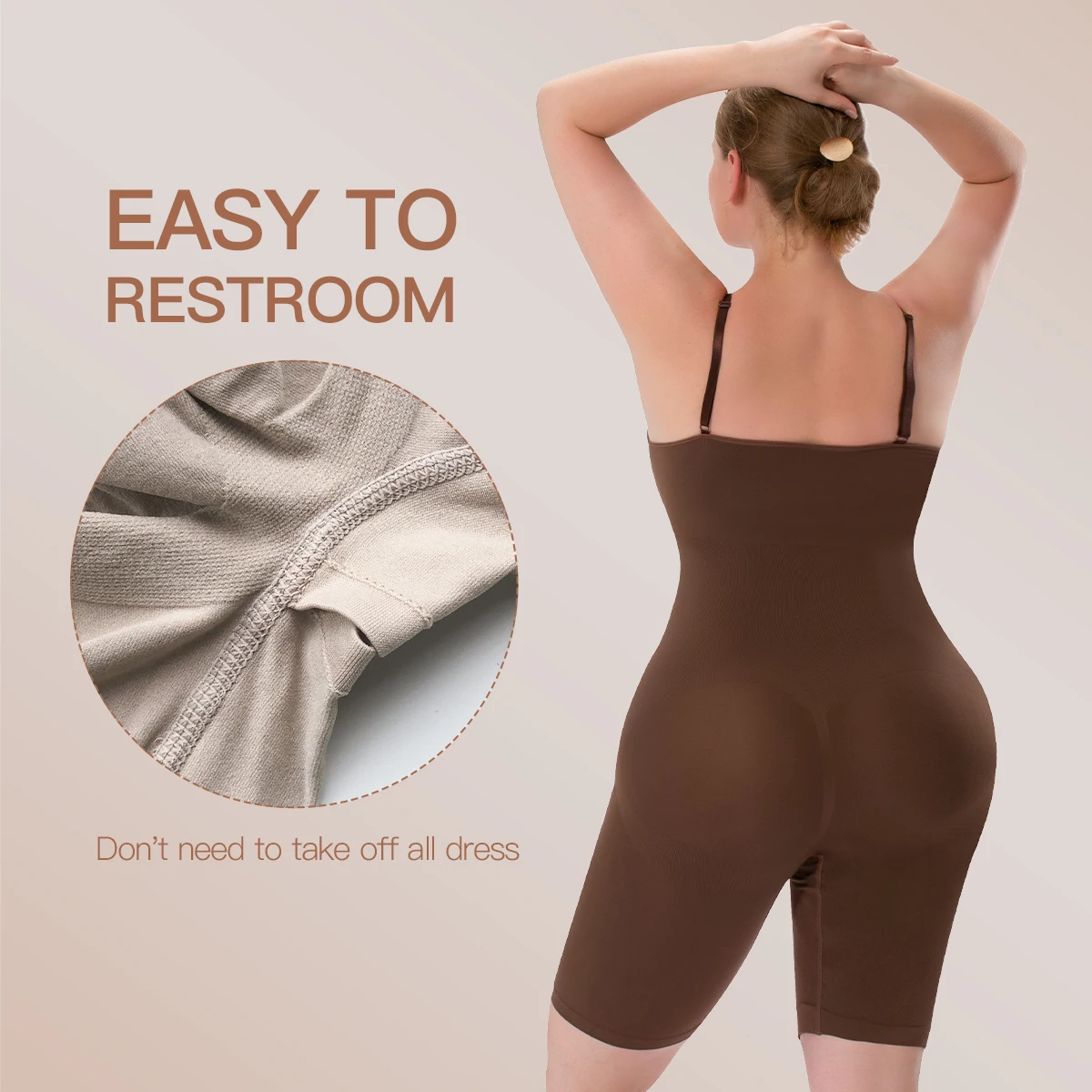 Shapewear For Women Seamless Tummy Control Bodysuit Mid Thigh Butt Lifter Body Shaper Shorts
