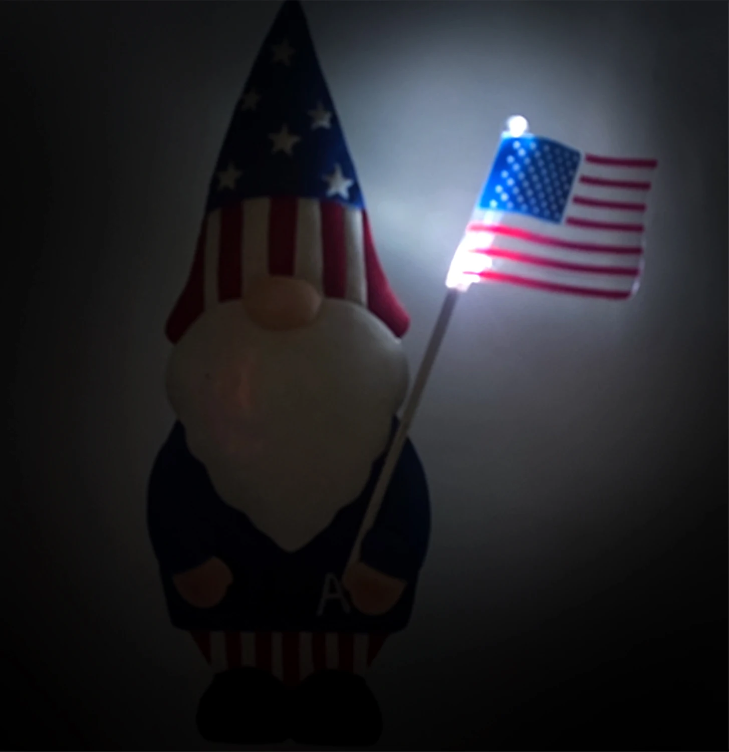 Garden Ornaments Iron Wire Metal Snowman Garden Stakes No Face American flag Doll Ornament outdoor decoration Rusty Metal Dwarf