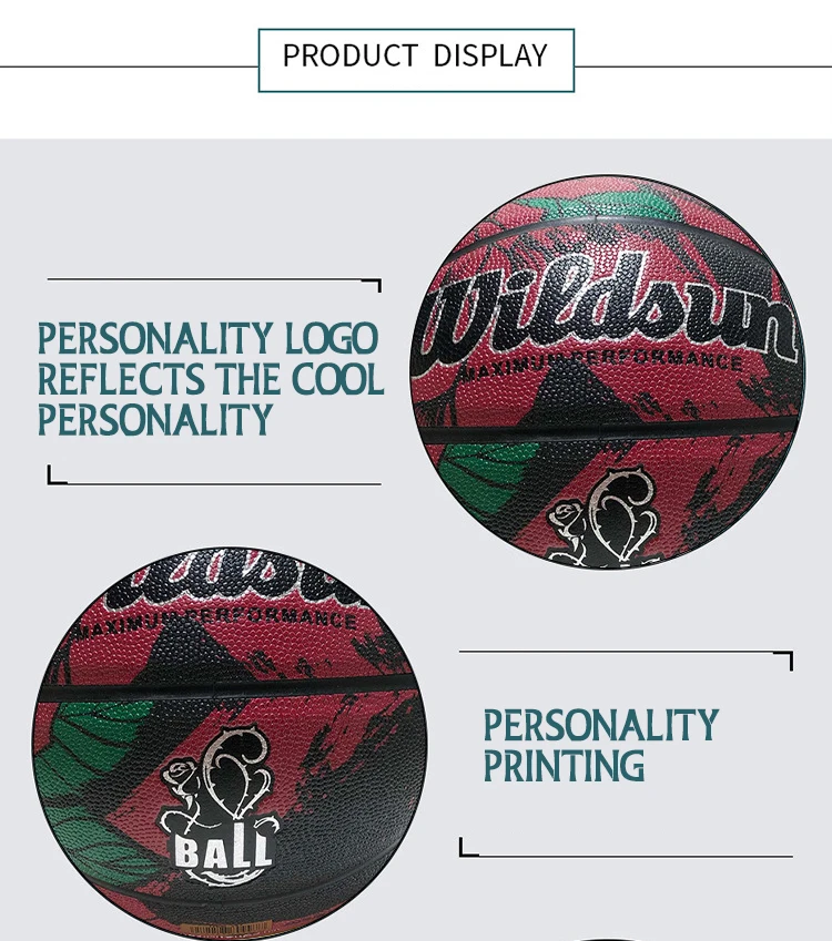 Freestyle 2022 PU  Durable factory  adult game  basketball  outdoor cement floor size 7 student wear-resistant basketball