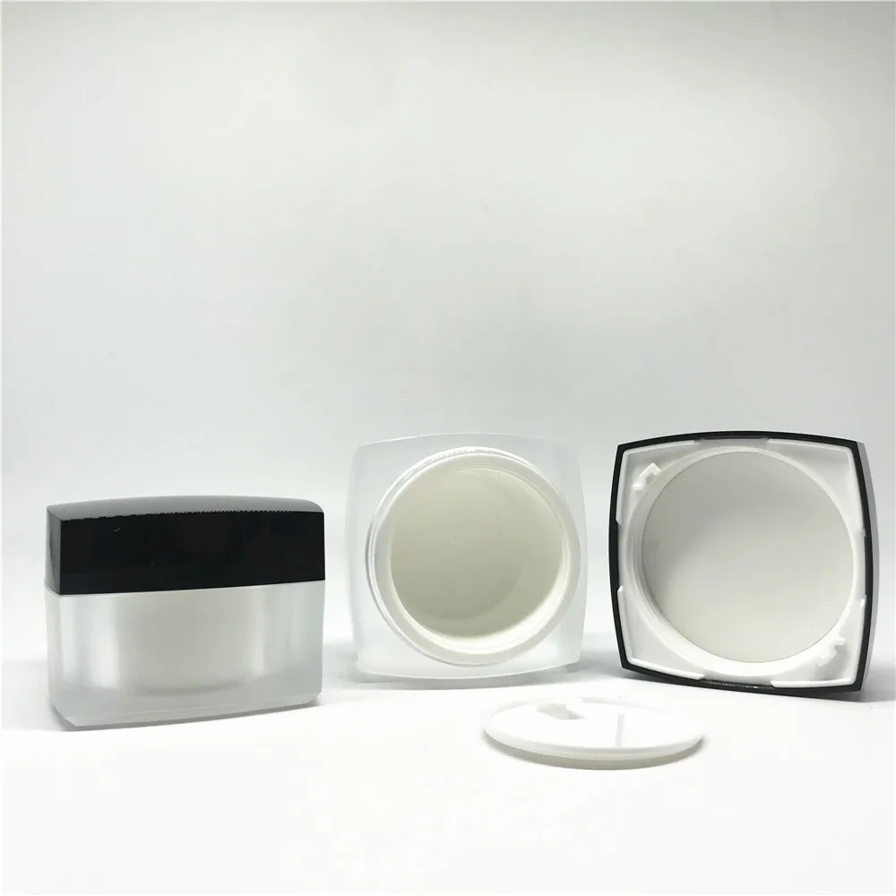 
Buy Best Price Custom Color Square Acrylic Cosmetic Double Wall Cream Jar with Lid 