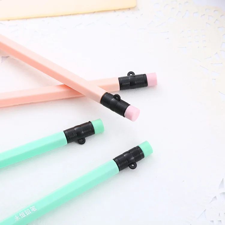 Wholesale Cute Solid Color Plastic Eternal Pencil Painting Pen Art Not Easy to Break Lead No need to Sharpen pencils