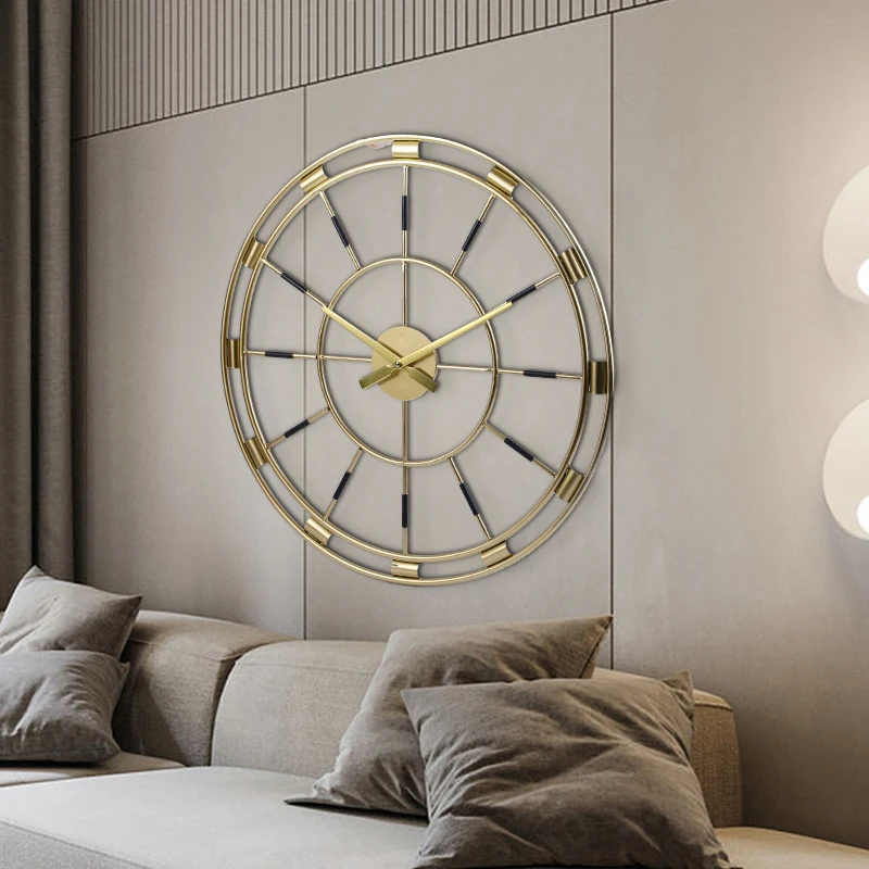 60*60cm Creative porch restaurant hanging clock decoration wall clock living room simple silence clock