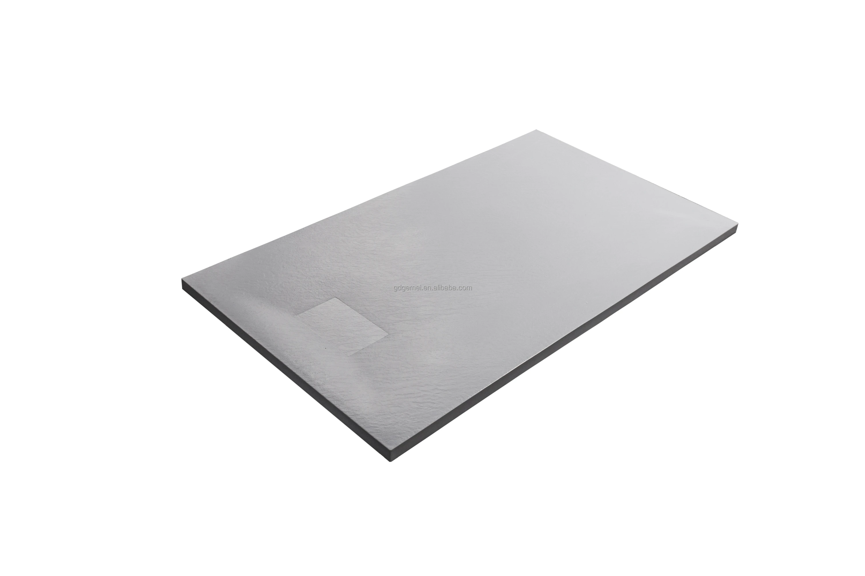 GM Custom Shower Tray Rectangular Shaped Stone Resin Black Shower Tray