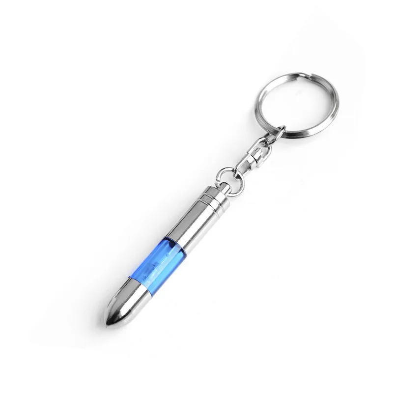 Custom logo promotion gift metal round car vehicle anti-static ESD tool keychain