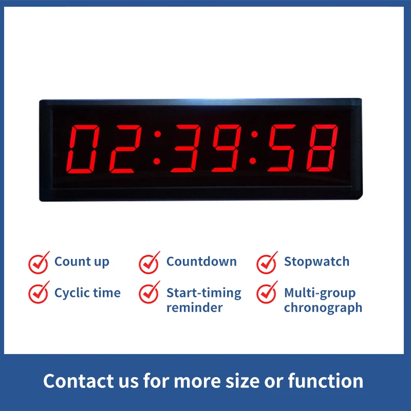 Ganxin High Quality 1.5-10 Inch Customize 4/6 Digital Racing Timer Stopwatch LED Track Field Meeting Timer Clock