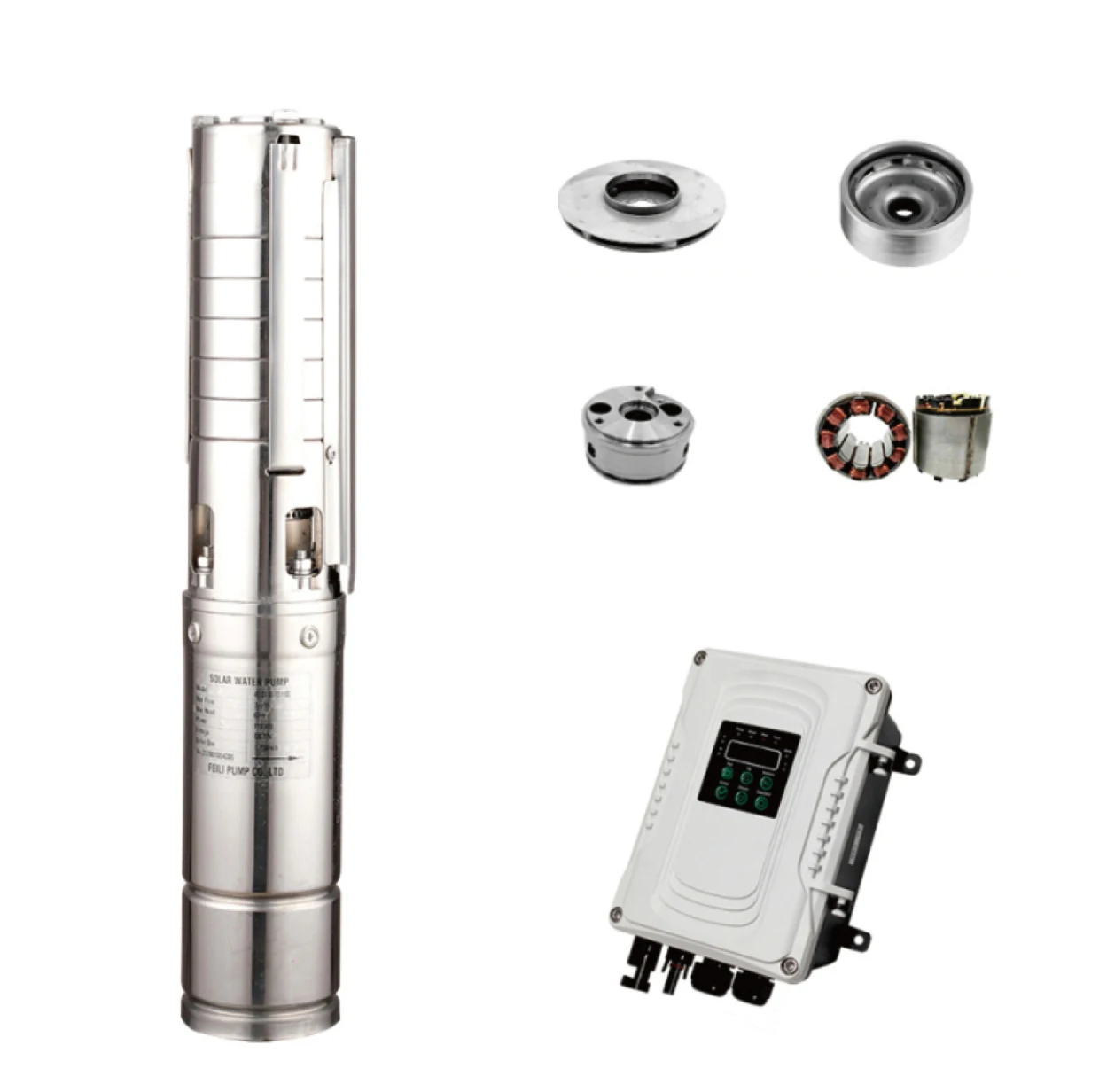 DC Brushless 3 Inch Irrigation Solar Submersible Deep Well Water Pump for Tank Cistern Swimming Pool Filling