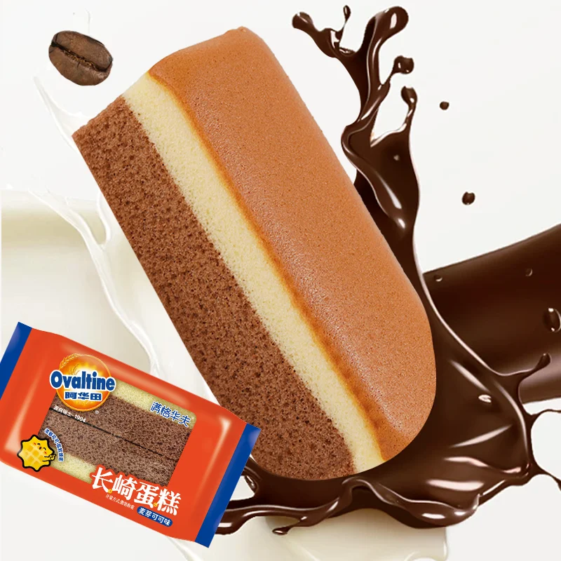 Factory Wholesale Sweet Soft Sponge Bread 2kg Breakfast Chinese Food Snacks Malted Cocoa Flavor Nagasaki Cake