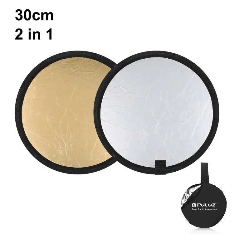 Cheap Price PULUZ 30cm 2 in 1 Silver / Gold Folding Photo Studio Reflector Board Photography Studio Photo Camera Reflector