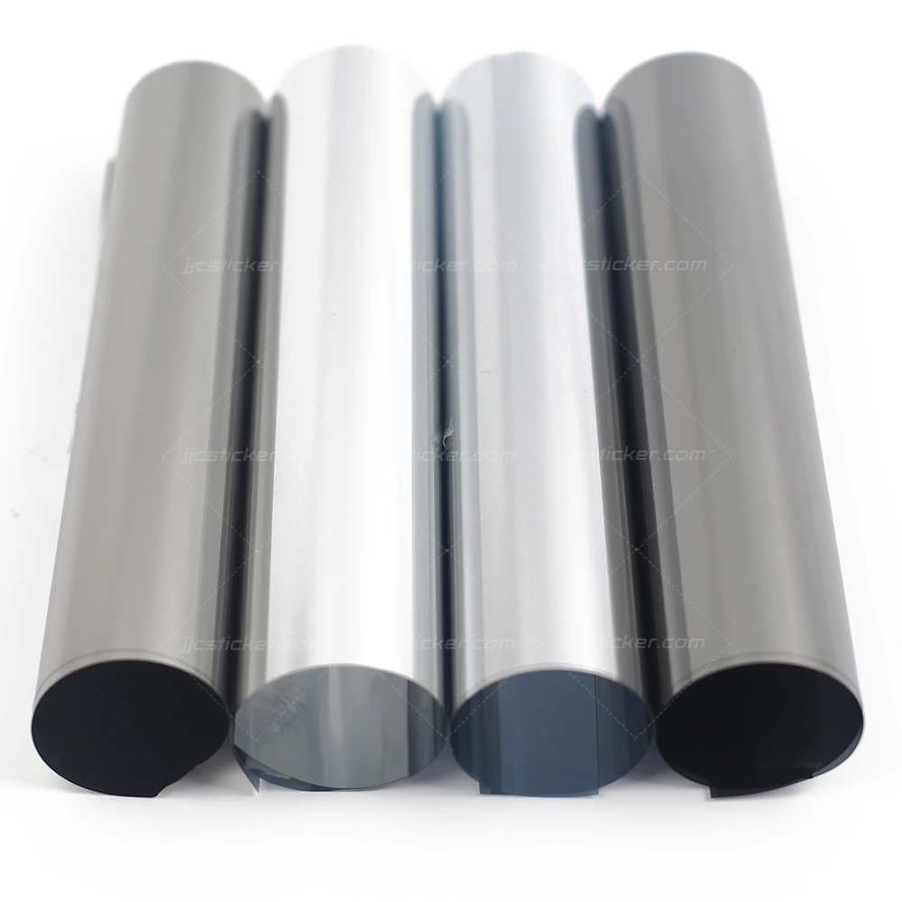 Строительный декоративный пластиковый зеркальный черный серебристый принт одностороннее видение виниловый стикер ПЭТ пленка