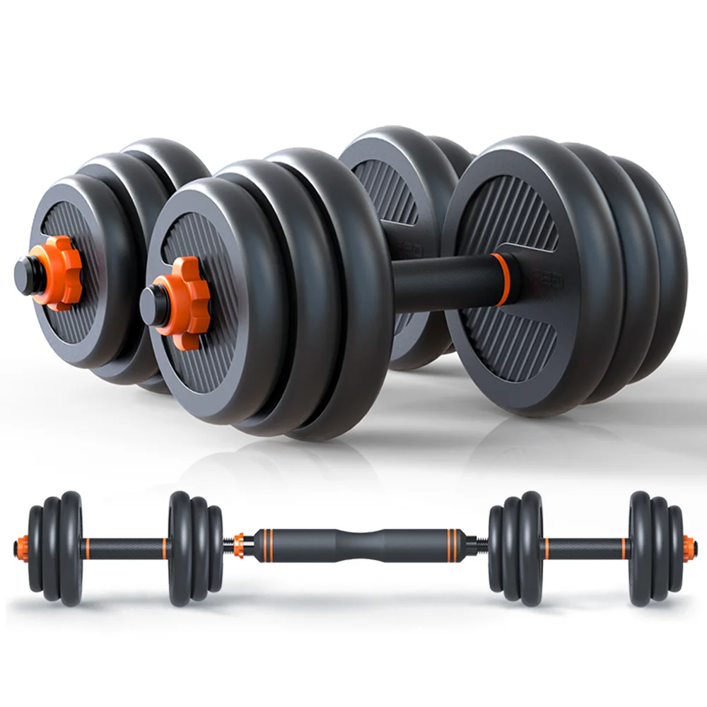 Factory wholesale 6 In 1 Gym Equipment Free Weight Dumbbell Adjustable kettlebell dumbbell barbell set