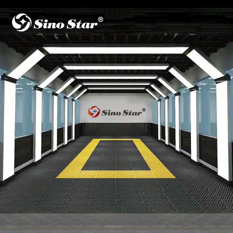 SGE1006 linear led bay light 3d auto car wash light tunnel workshop layout design car lights polish car showroom lamp