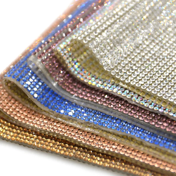 Wholesale 24*40cm SS6 Self Adhesive Rhinestone Sheets for Garment high quality hotfix rhinestone sheets