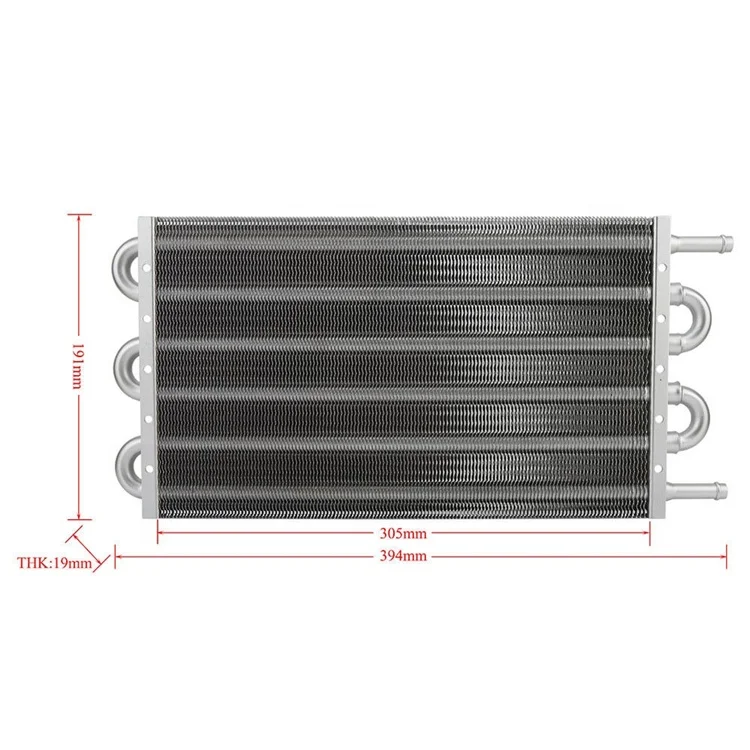 Aluminum 6 Row Transmission Oil Cooler Auto Manual Radiator Converter Kit