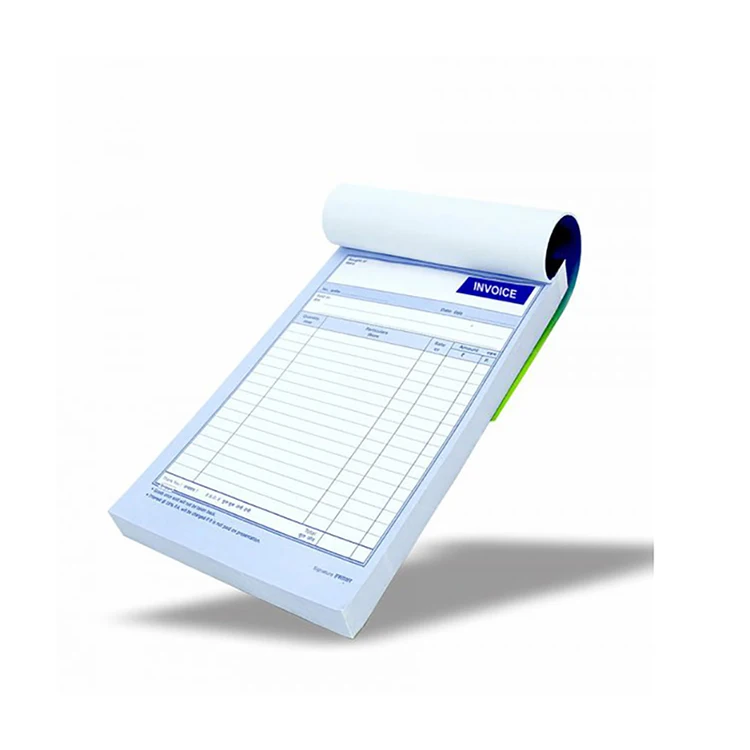 Factory Price Customization Business Carbon-free Copy Receipt Printing Customized Blue OEM Offset Printing Bill Book Bill Paper