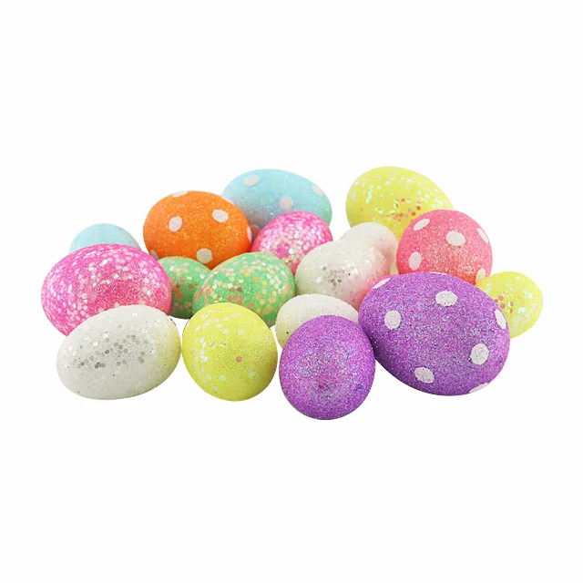Plastic Easter Eggs Surprise Toys Colorful Assortment Bright Empty Shells Easter Plastic Egg For Party Hunt Hanging decoration