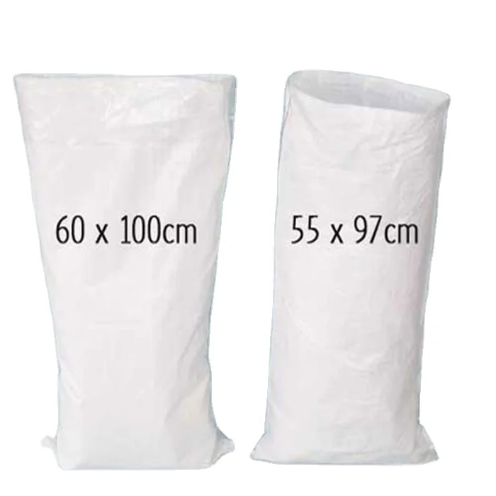 25kg 50kg printable polypropylene woven flour sacks pp woven white rice packaging bags