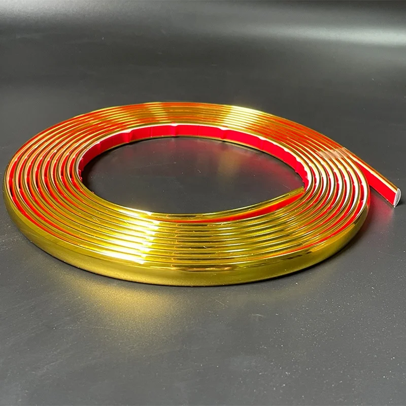 Golden plastic edge trim decorative brass furniture strip abs wood edge banding