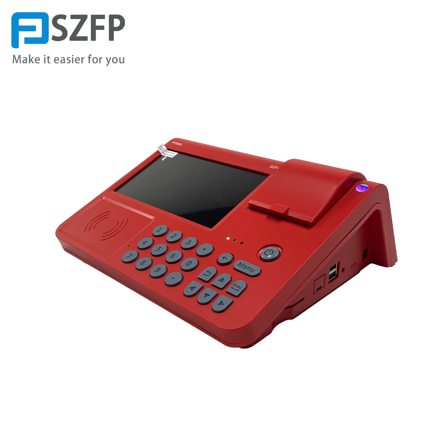 FP5950 большой размер Android 7 дюймов Pos терминал принтер все в одном pos система