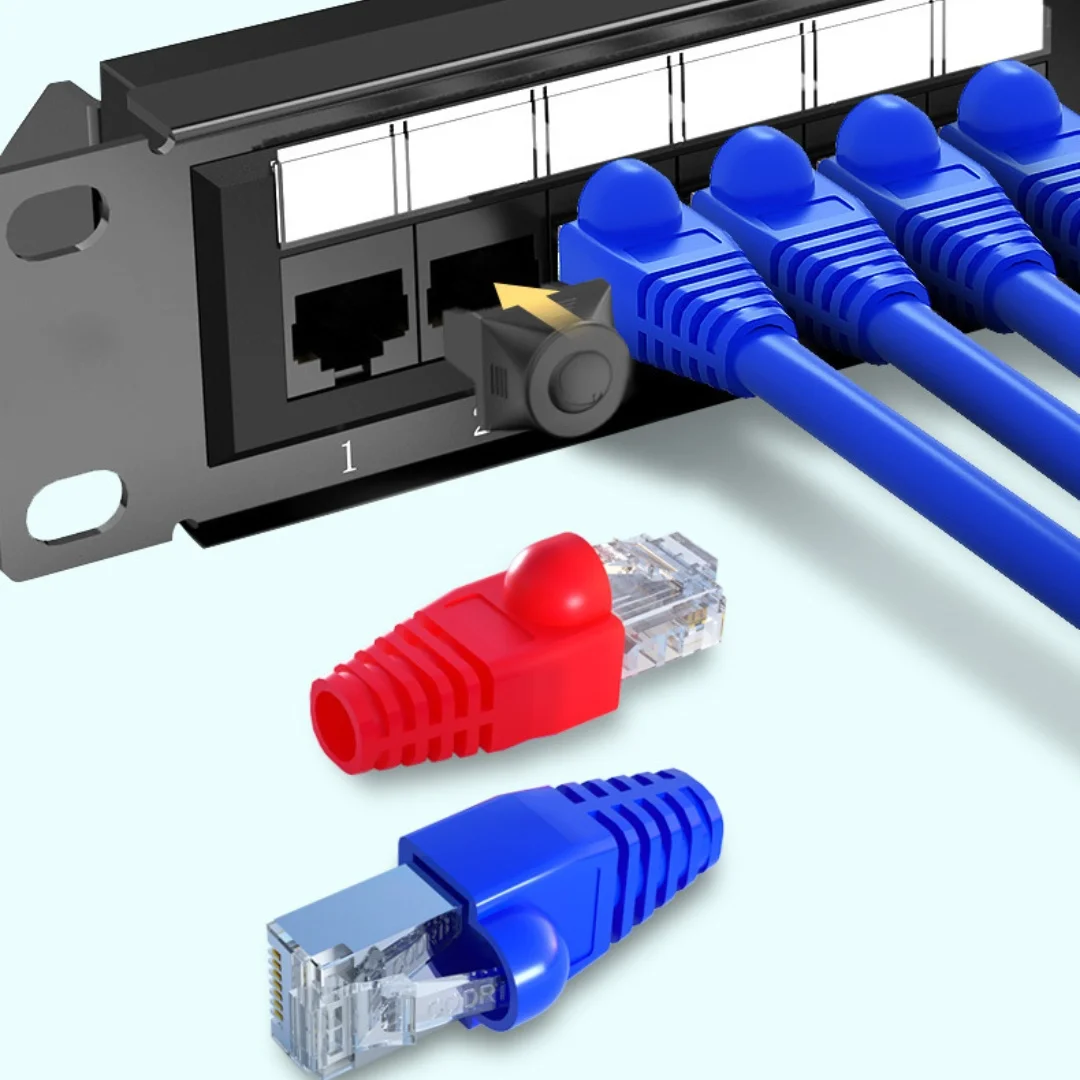 CAT5/CAT5e/CAT6 Category 5 Category 6 Network Cable RJ45 Network Connector Plug Cover Dust Proof Transparent Cover