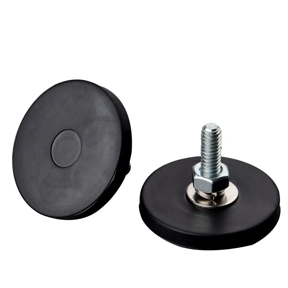 Hot sale MUTUACTOR Neodymium Magnet Base with Rubber Coating and 1/4-20 Male Threaded Stud, Vertical Magnetic Pull-Force 18.5lbs No-Sli