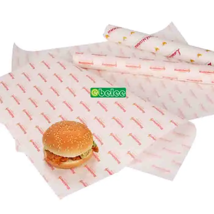 
Food Greaseproof Paper For Burger Wrapping 