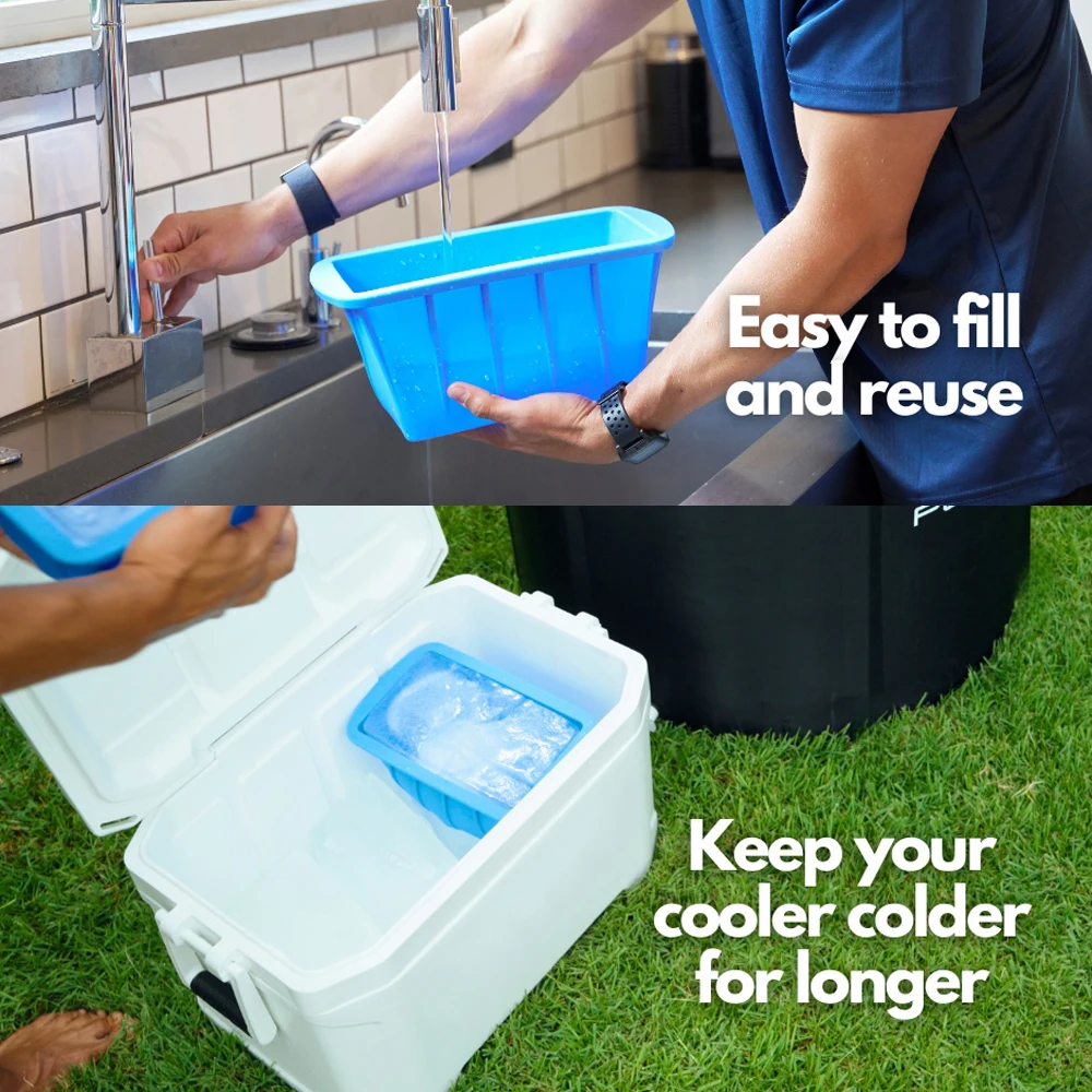 Extra Large Ice Block Mold,1 Pack 6.5lbs Ice Cubes for Cold Plunge or Coolers,Reusable Silicone Ice Mold for Ice Bath Chiller