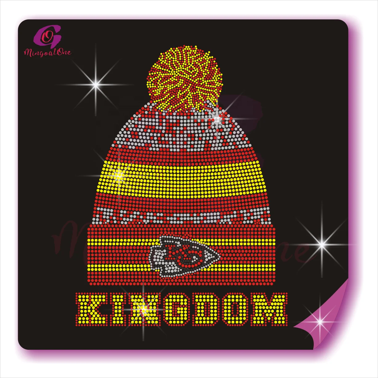 Recommend Fashion Teams Logo Bling Crystal Hot Fix Rhinestone Transfer Designs Custom NFL Rhinestone Iron On Motif