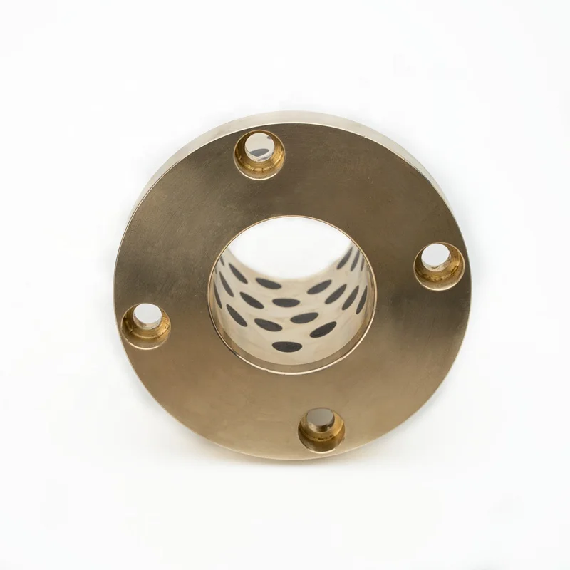 ISO9001 RoHS OFR01 Round Flange Bushing  MPTZ40-70 Copper Cleeve Self-lubricating Bronze Bearing Flanged Brass Alloy Bearing