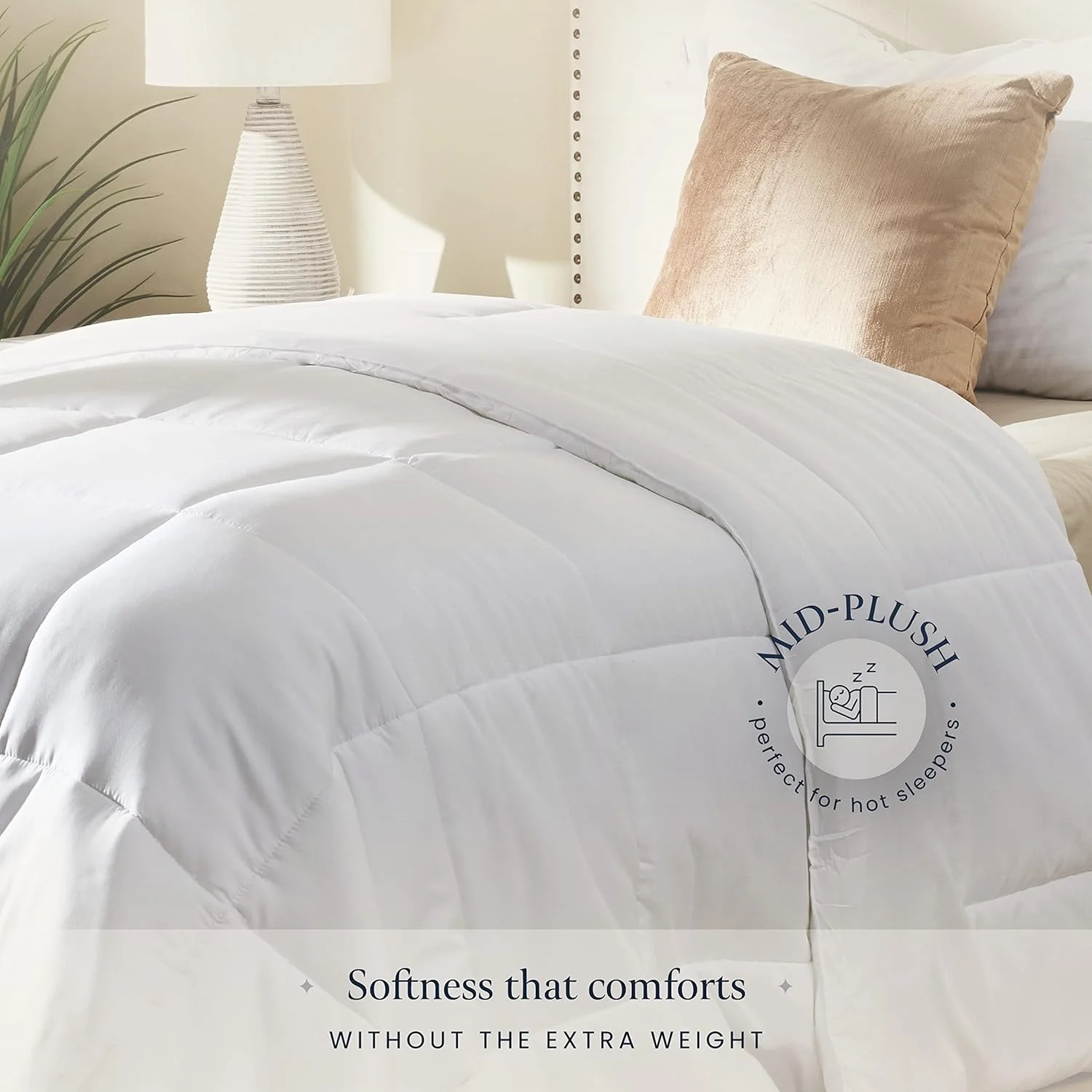 Queen Comforter All-Season Duvet Insert Queen Size Bed Down Alternative Comforter Quilted Hotel Lightweight Comforter