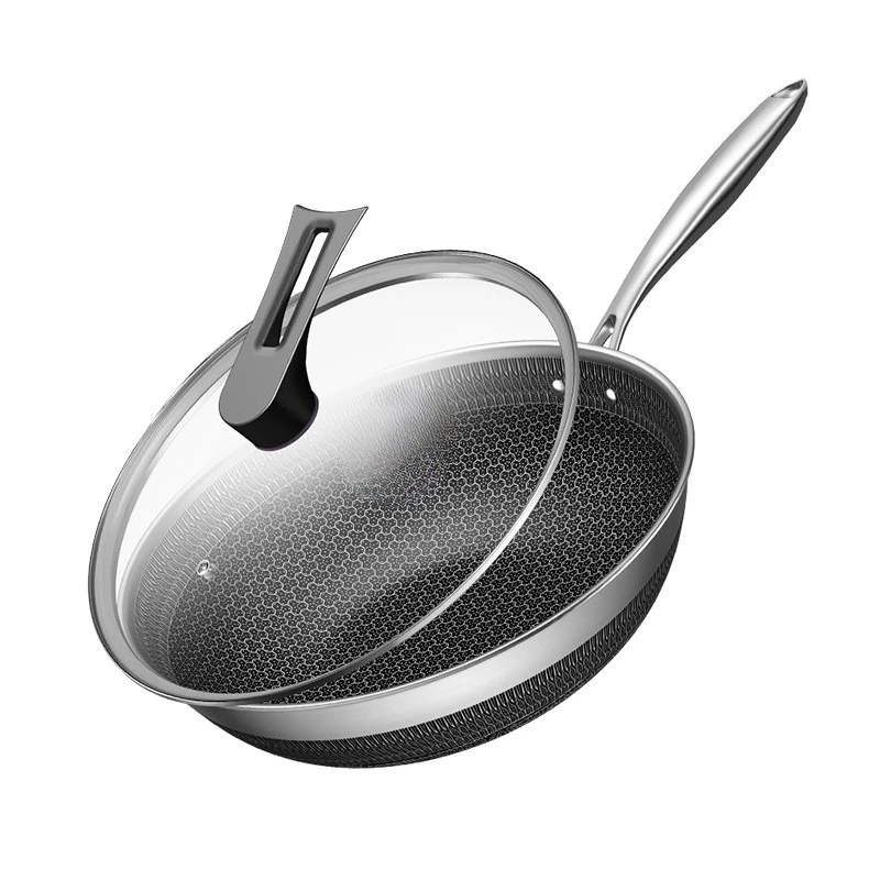 High quality cookware 316 stainless steel honeycomb non-stick pot for induction cooker gas stove