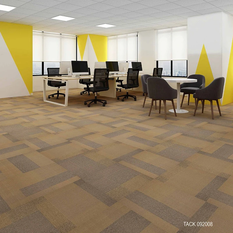 China Modern Design Office Anti-slip Removable PP Carpet Tiles for 5 Star Hotel Flooring Carpet