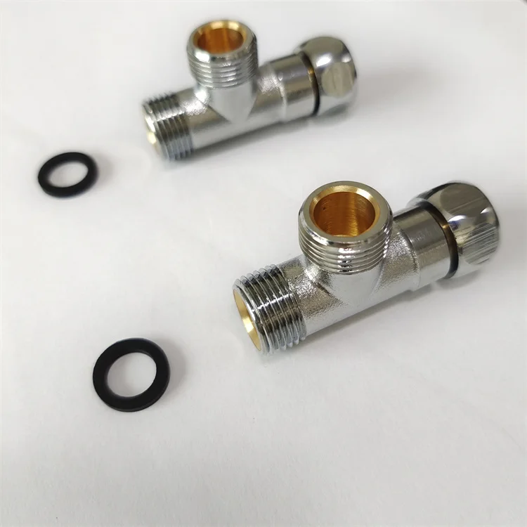 4 Inch Forged Brass Offset Tee Fitting For Temperature Gauge