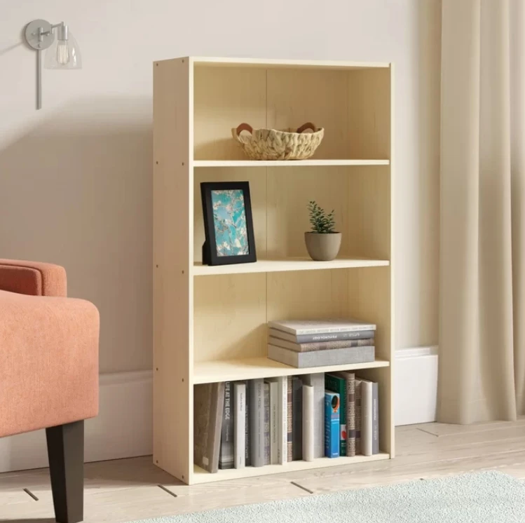 Wooden Shelf Bookcase with Doors High Quality and Cheap  Wooden Cabinet Bookcase for living room or bedroom