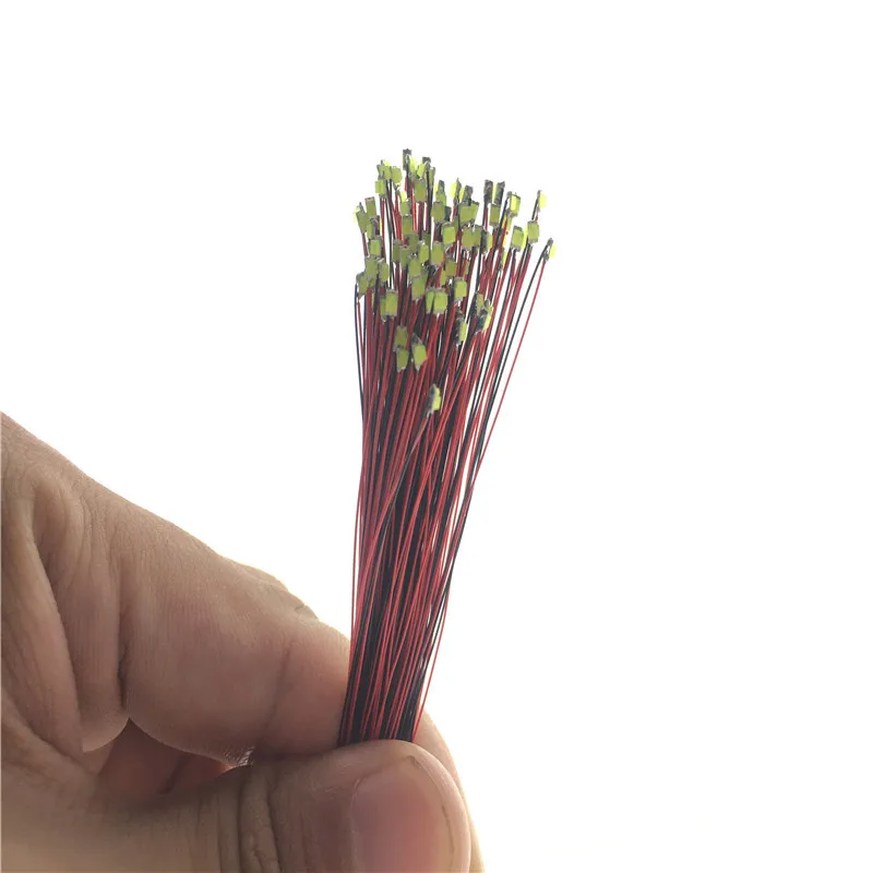 DC 3V 5V 12V 0402 0603 0805 светодиод 1206 со свинцовым кабелем SMD PreWire RGB полноцветная шкала модель поезда микро Железнодорожный проводной диод