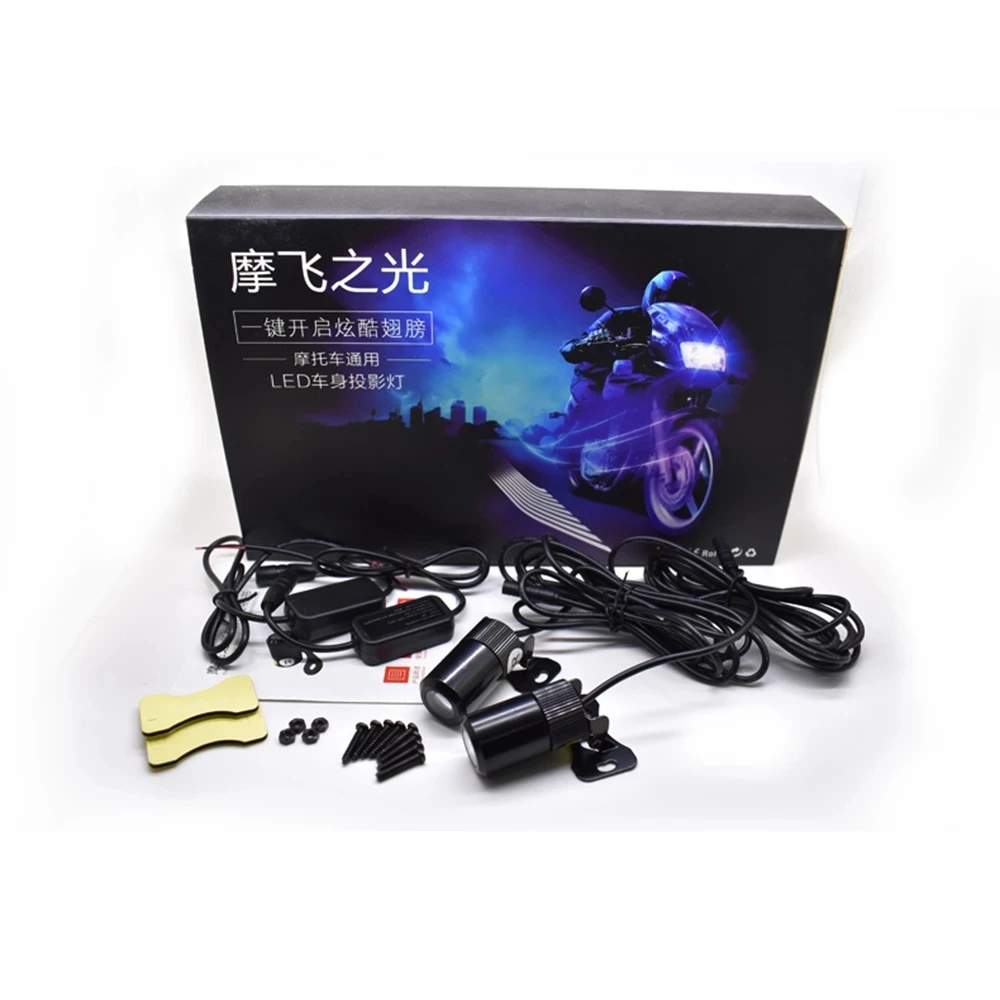  Angel Wings warning front welcome Lights Headlights Decoration Motorcycle laser Light Spot