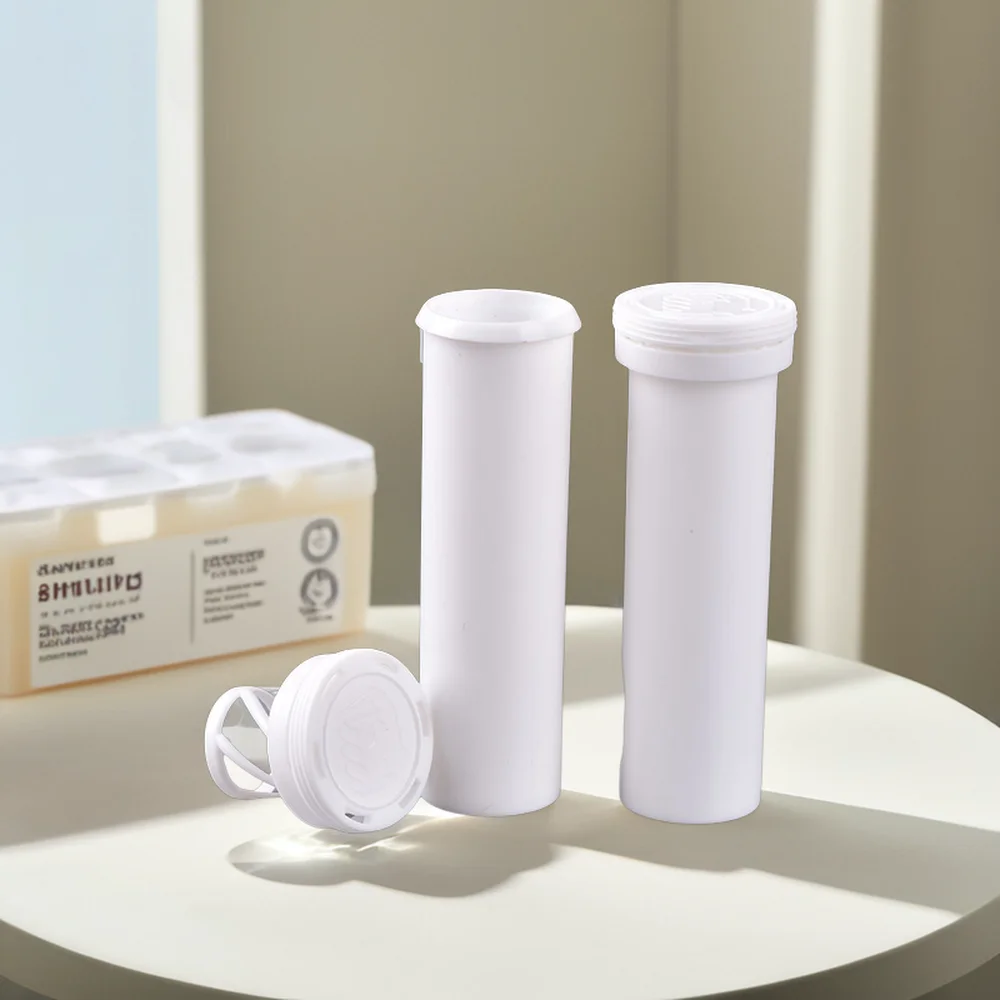 Factory Price Tablet Tube Bottle Desiccant Cap for Vitamin C / Candy 23mm 29mm 38 mm Diameter  PP Plastic Press Caps Packaging