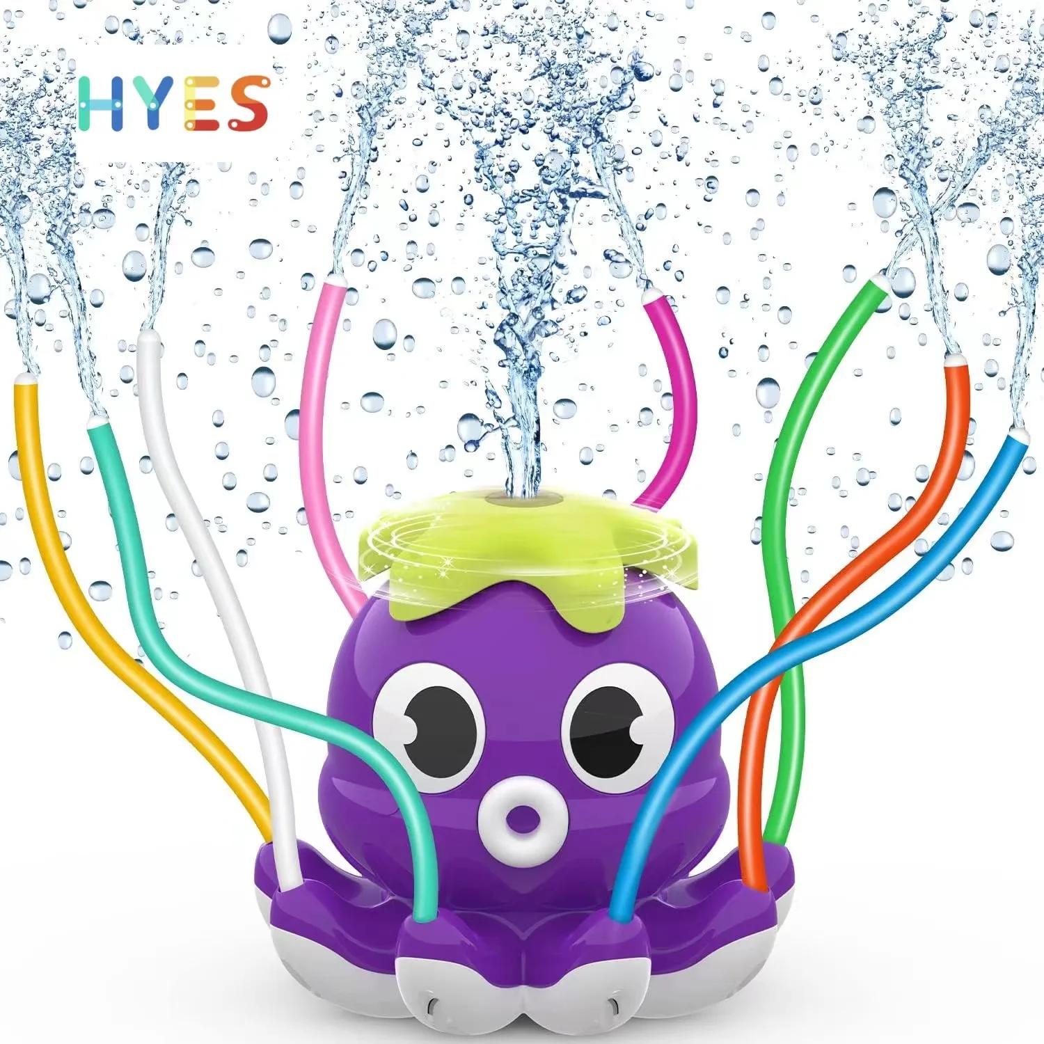 Huiye Outdoor Water Spray Sprinkler Fun Cartoon Octopus Spray Toys Kids Summer Backyard Games Garden Toys for Boys Girls Gifts