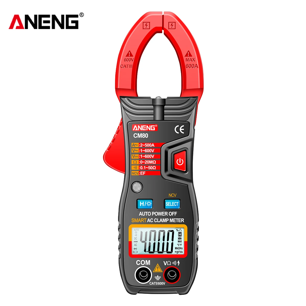 ANENG CM80 Digital clamp meter Ammeter Voltage Car Amp Hz Capacitance NCV Ohm Test multimeter digital profesional tester